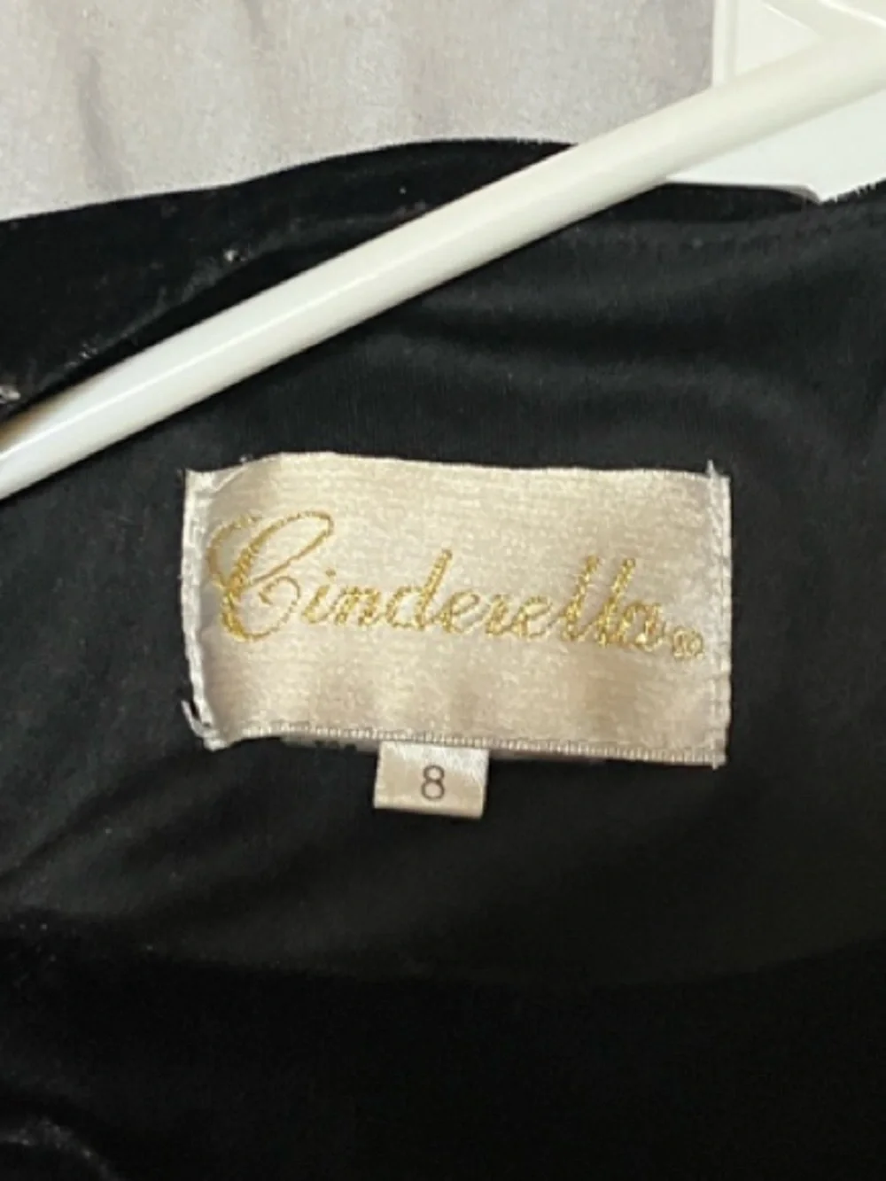 Cinderella Black and Cream Girls' Formal Dress with Satin Bow